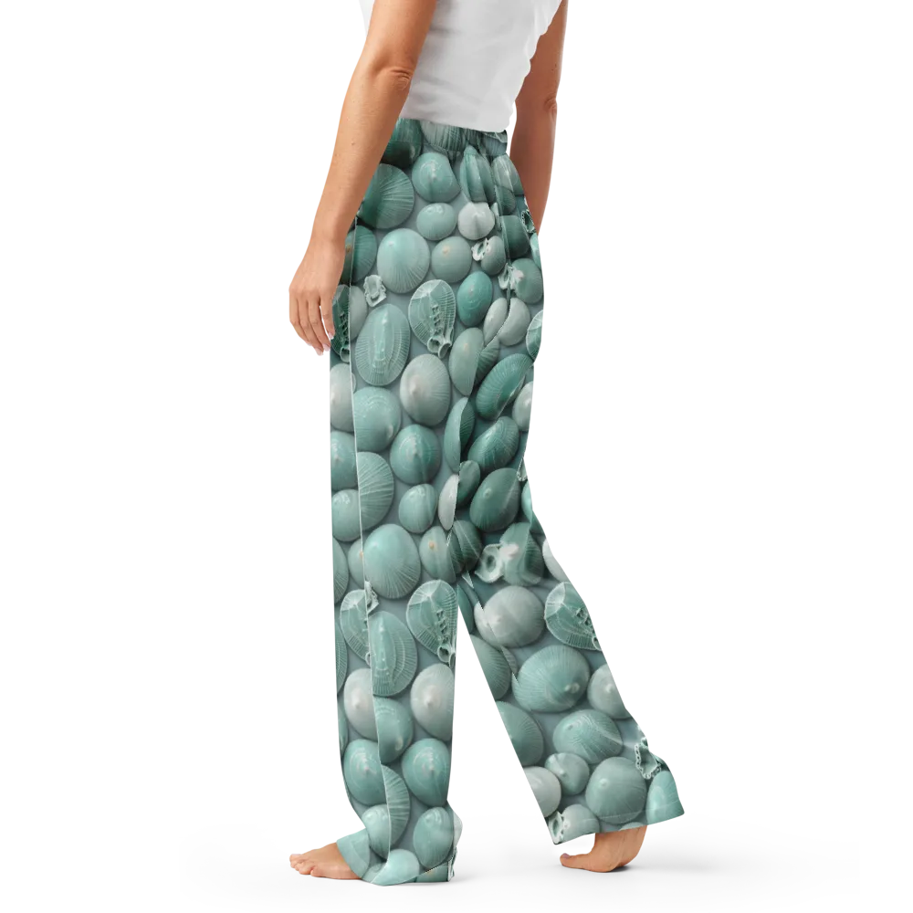 Minted Seashells on Women's Pajama Pants — Left