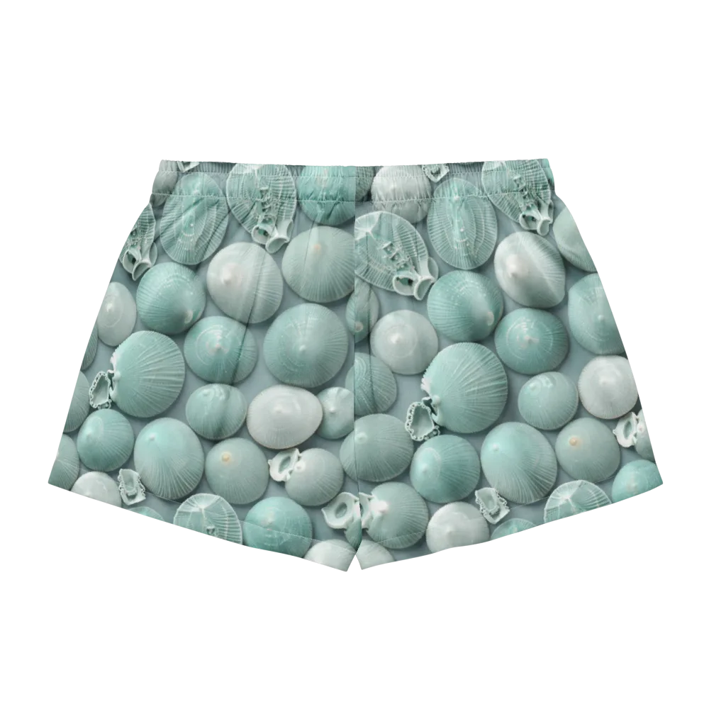 Minted Seashells on Women's Pajama Shorts — Back