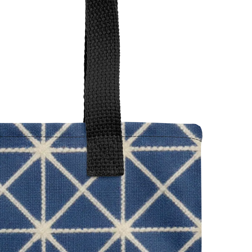 Indigo Star Lattice on Tote Bag — Product details