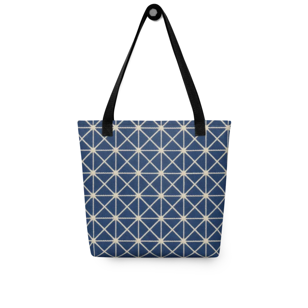 Indigo Star Lattice on Tote Bag — Front