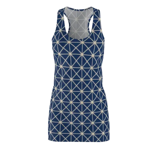 Indigo Star Lattice on a Racerback Dress