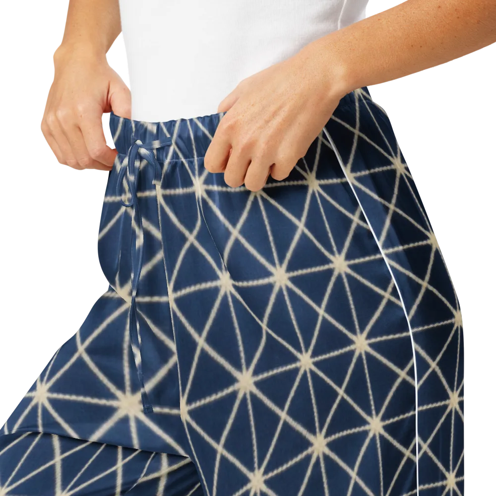 Indigo Star Lattice on Women's Pajama Pants — Product details