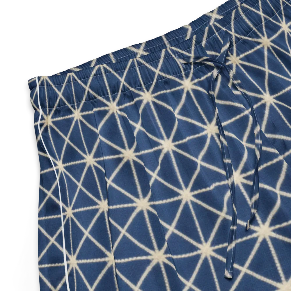 Indigo Star Lattice on Women's Pajama Shorts — Product details