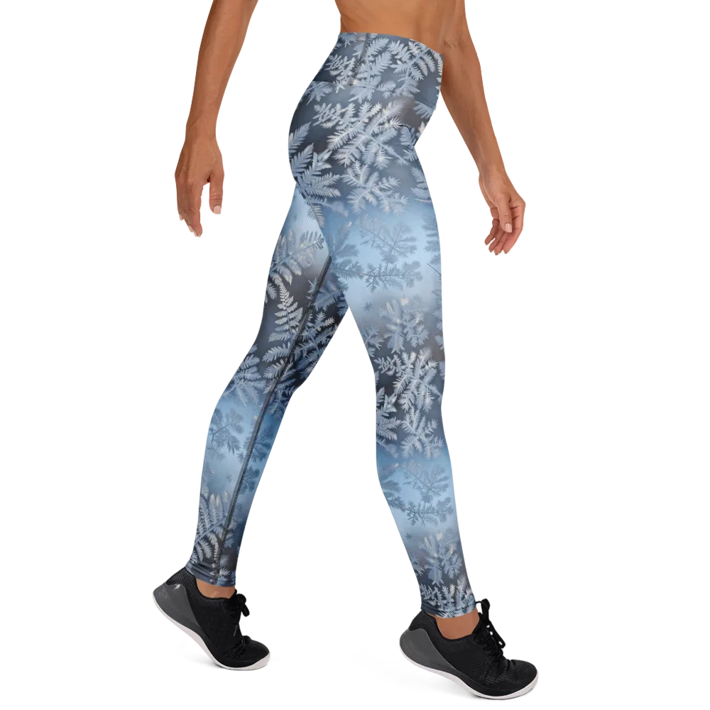 Winter Fronds on Yoga Leggings — Right