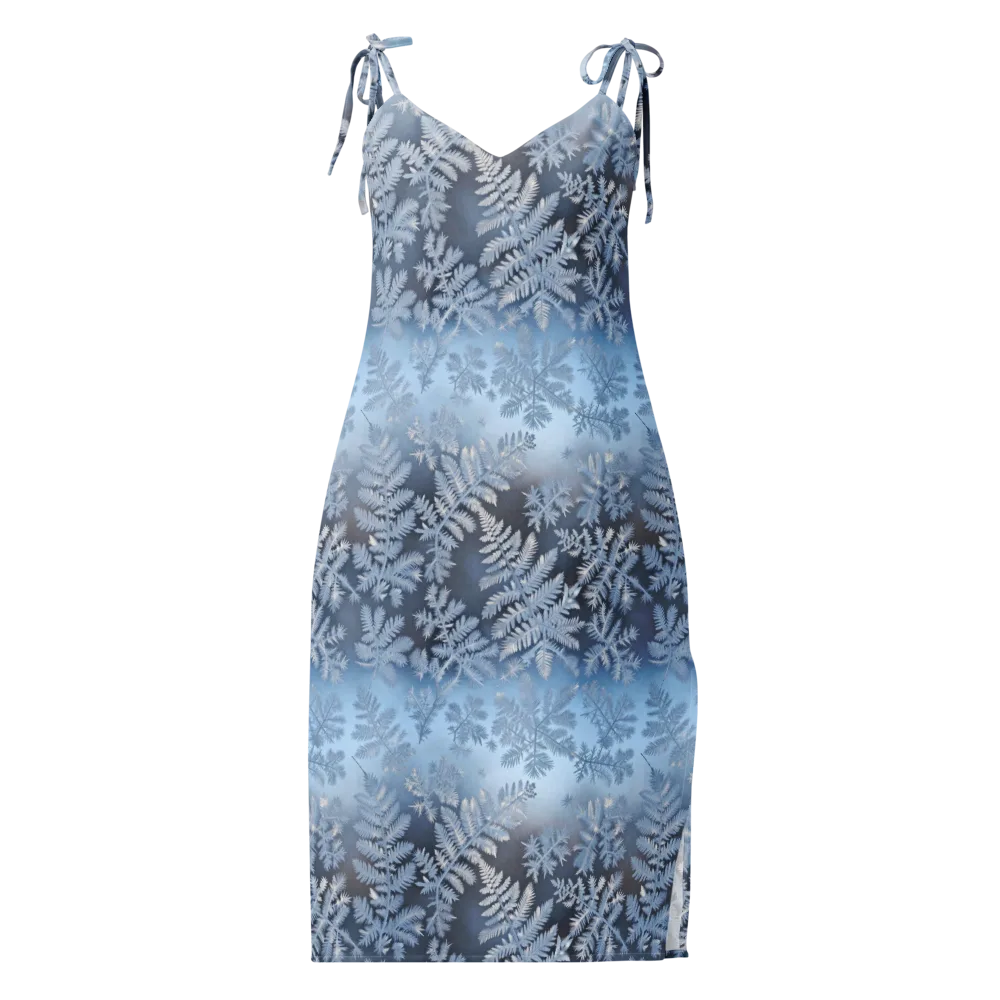 Winter Fronds on Slip Dress — Front
