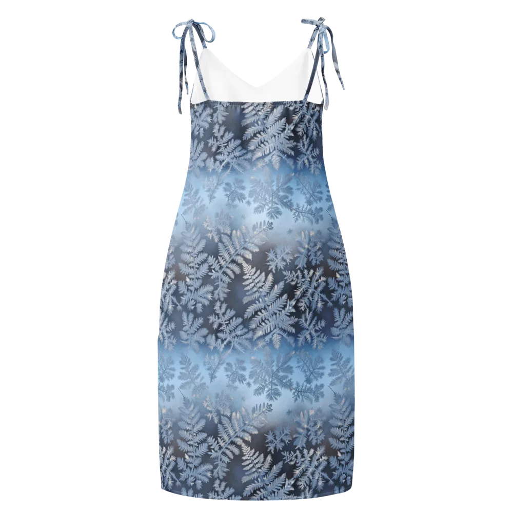 Winter Fronds on Slip Dress — Back