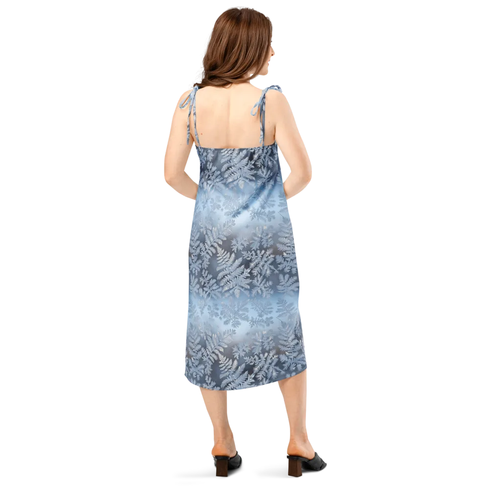 Winter Fronds on Slip Dress — Back
