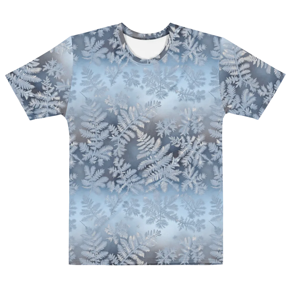 Winter Fronds on Men's Cotton Crew Neck T-Shirt — Front