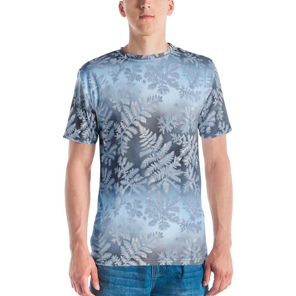 Winter Fronds on Men's Crew Neck T-Shirt — Front