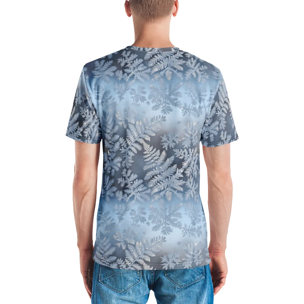 Winter Fronds on Men's Crew Neck T-Shirt — Back