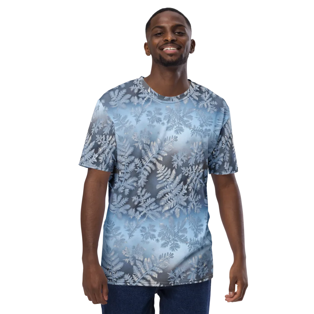Winter Fronds on Men's Crew Neck T-Shirt — Front