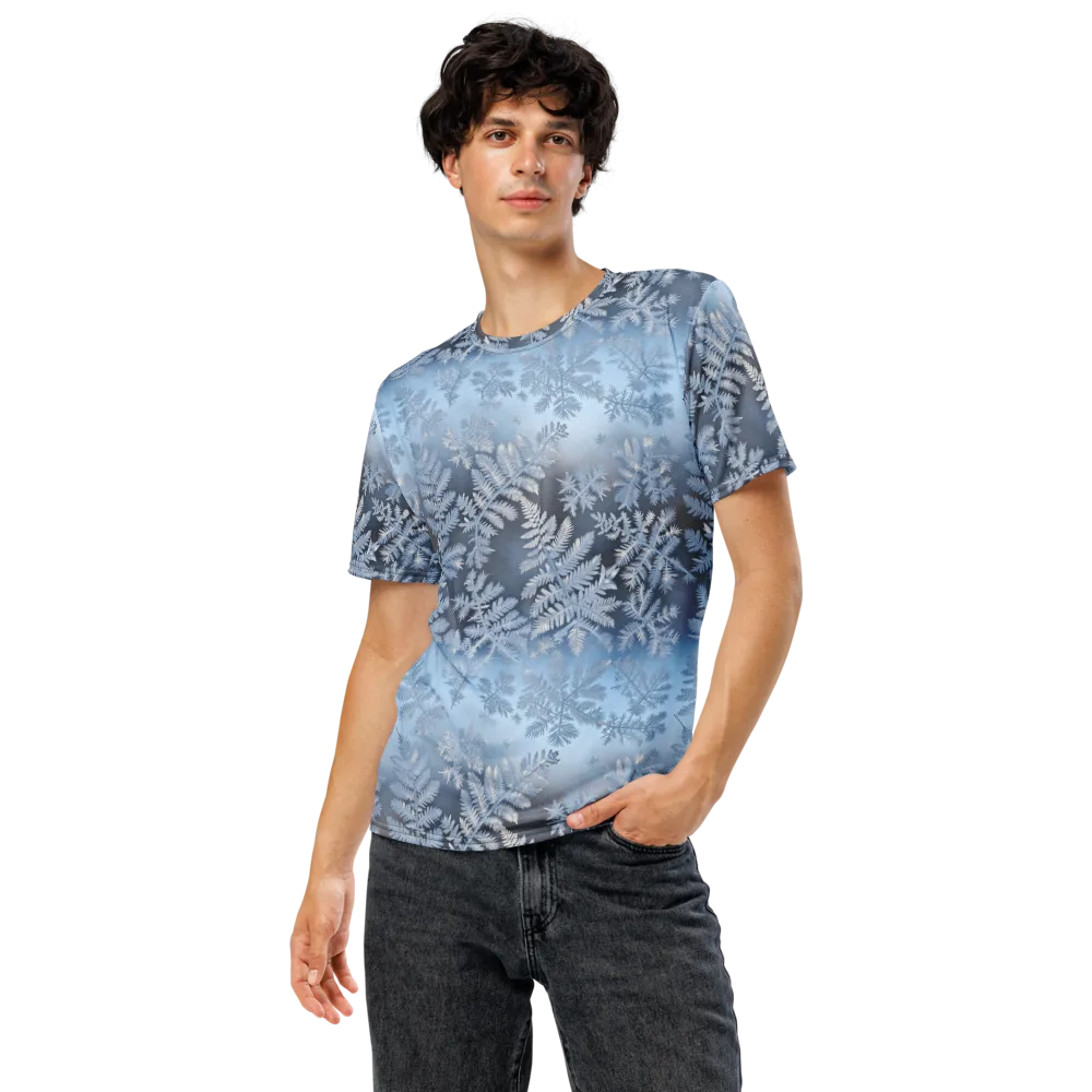 Winter Fronds on Men's Crew Neck T-Shirt — Front