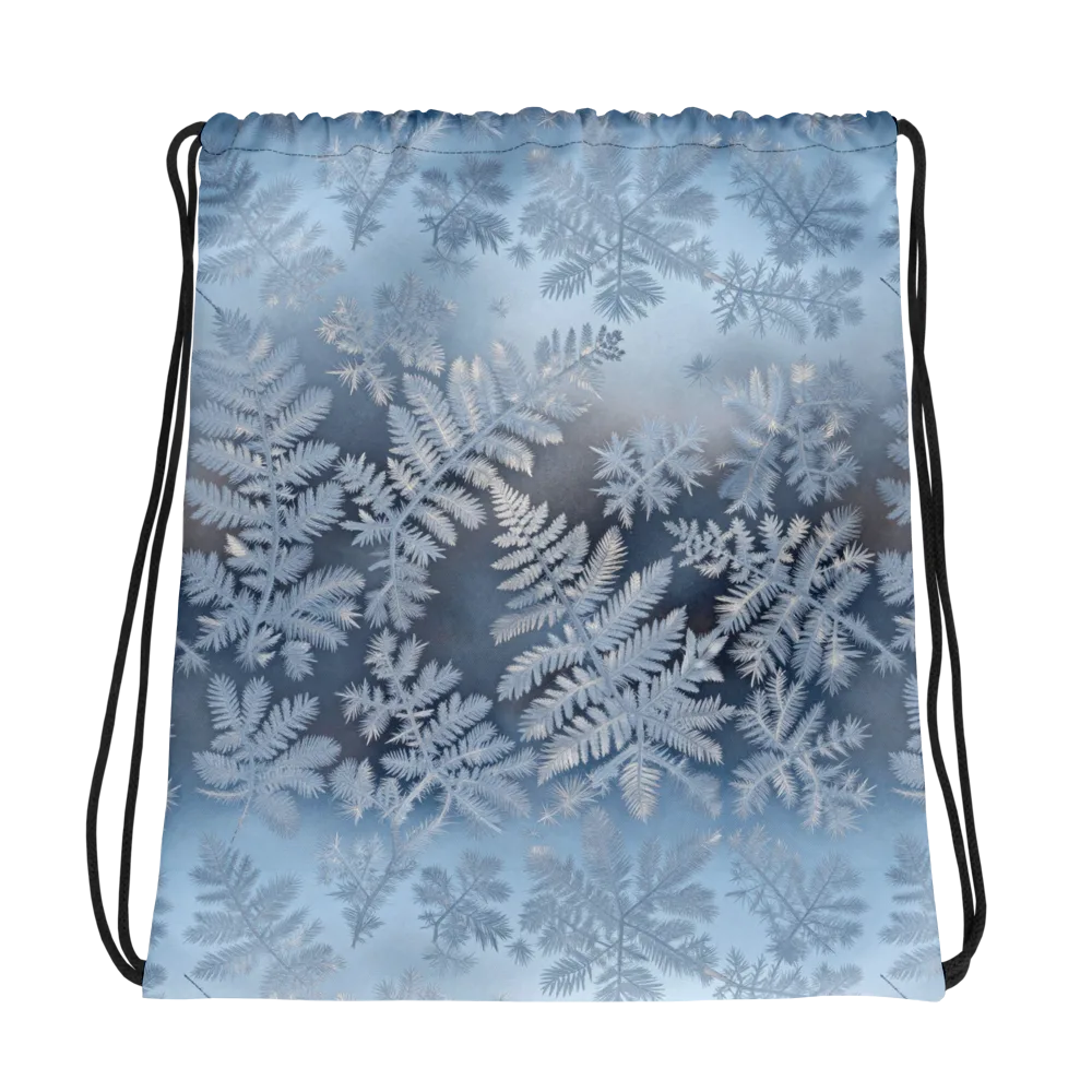 Winter Fronds on Drawstring Bag — Photo