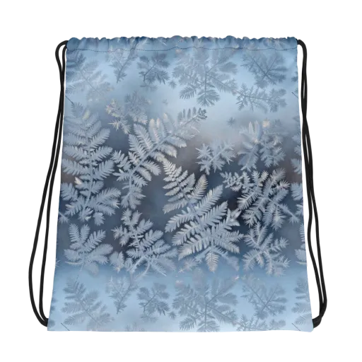 Winter Fronds on a Drawstring Bag