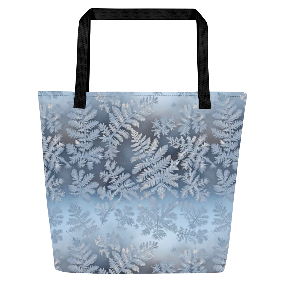 Winter Fronds on Large Tote Bag W/ Pocket — Front