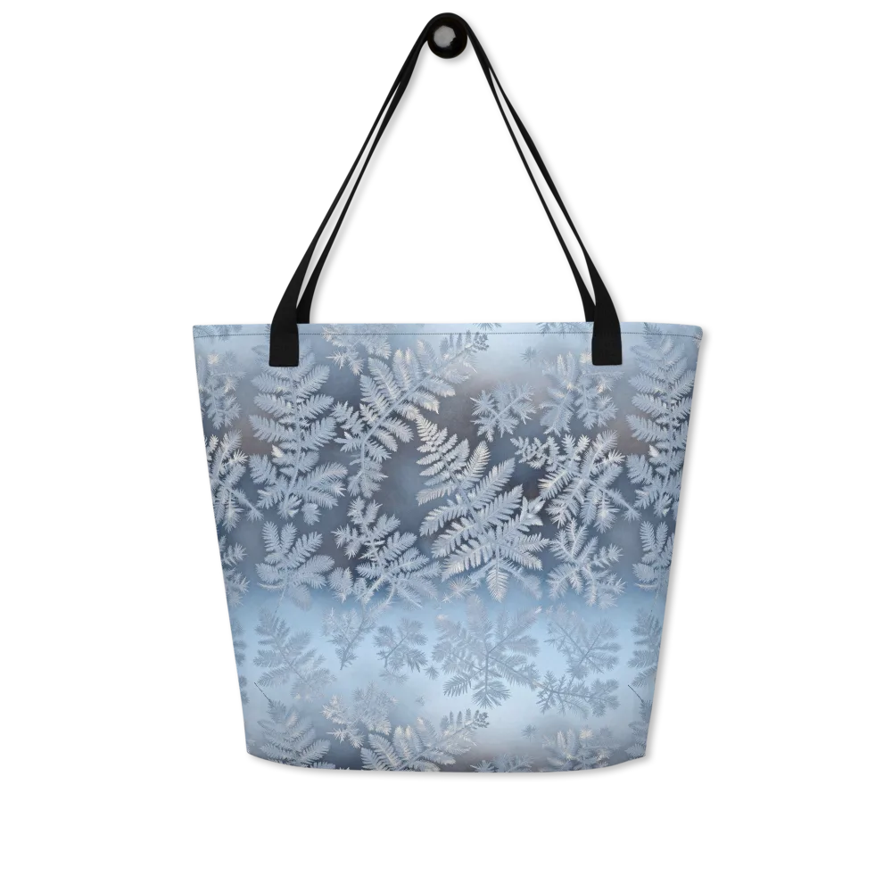 Winter Fronds on Large Tote Bag W/ Pocket — Front