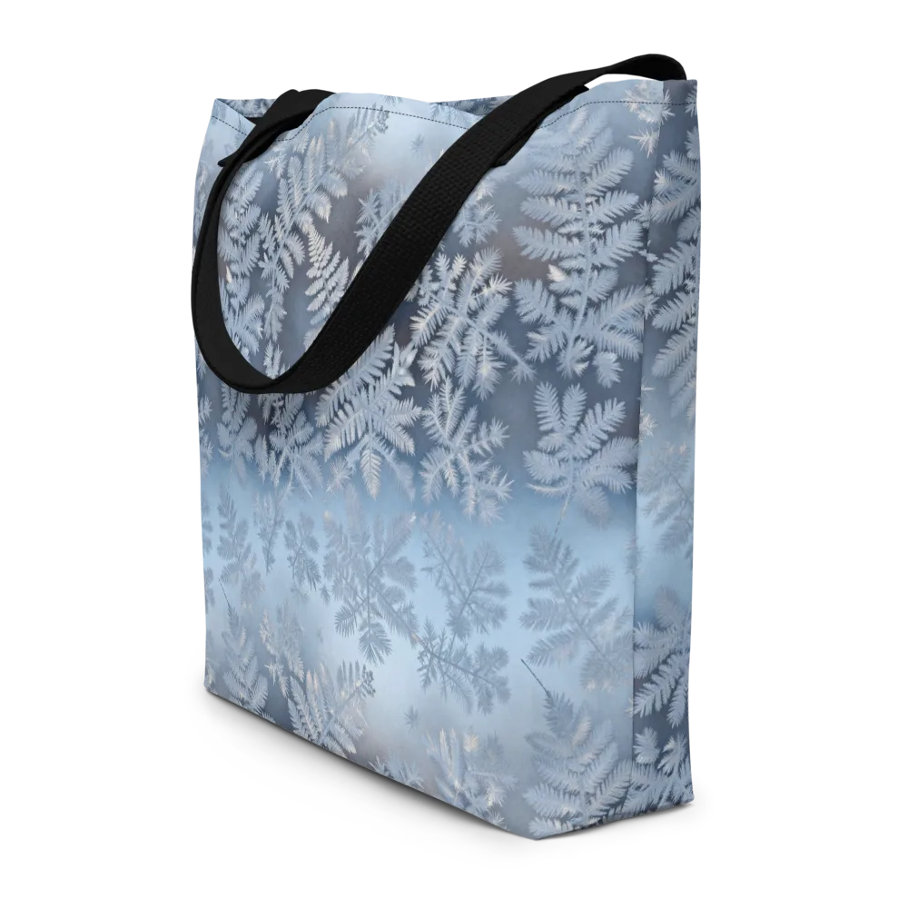 Winter Fronds on Large Tote Bag W/ Pocket — Front