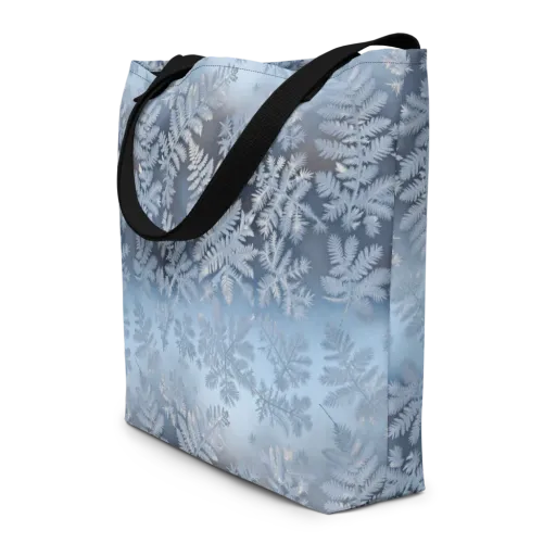 Winter Fronds on a Large Tote Bag W/ Pocket