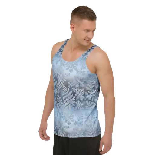Winter Fronds on a Men's Tank Top