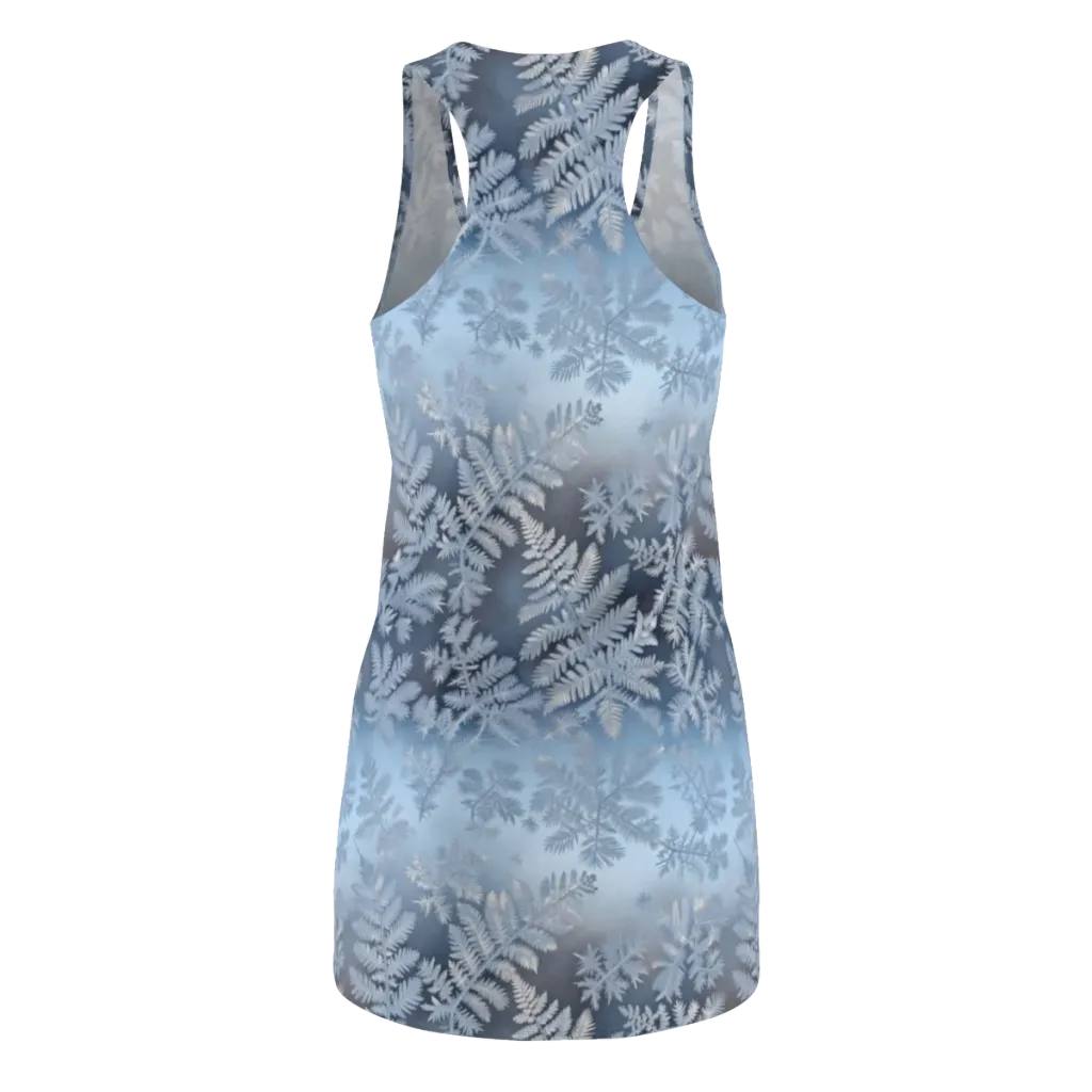 Winter Fronds on Racerback Dress — Back