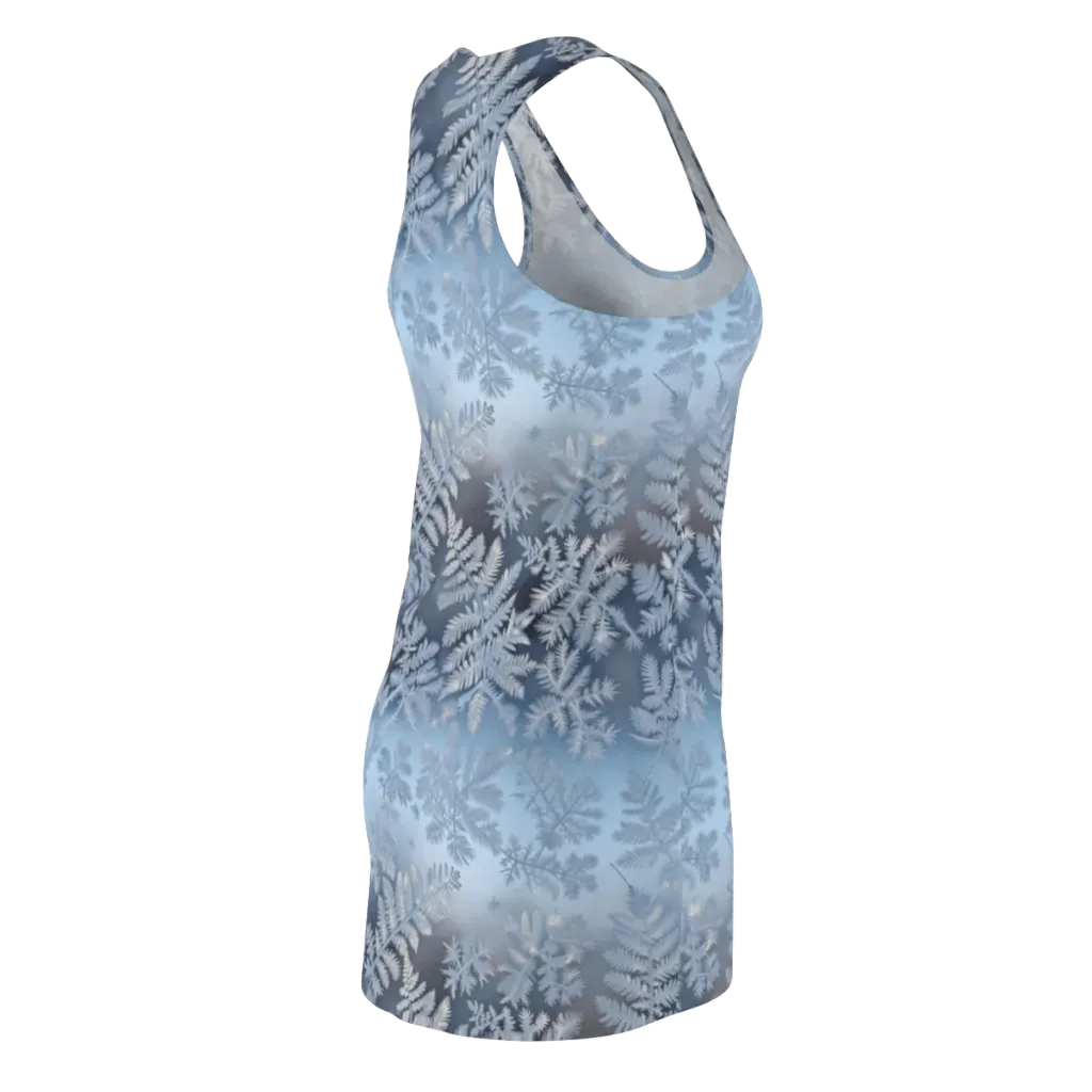 Winter Fronds on Racerback Dress — Back Side