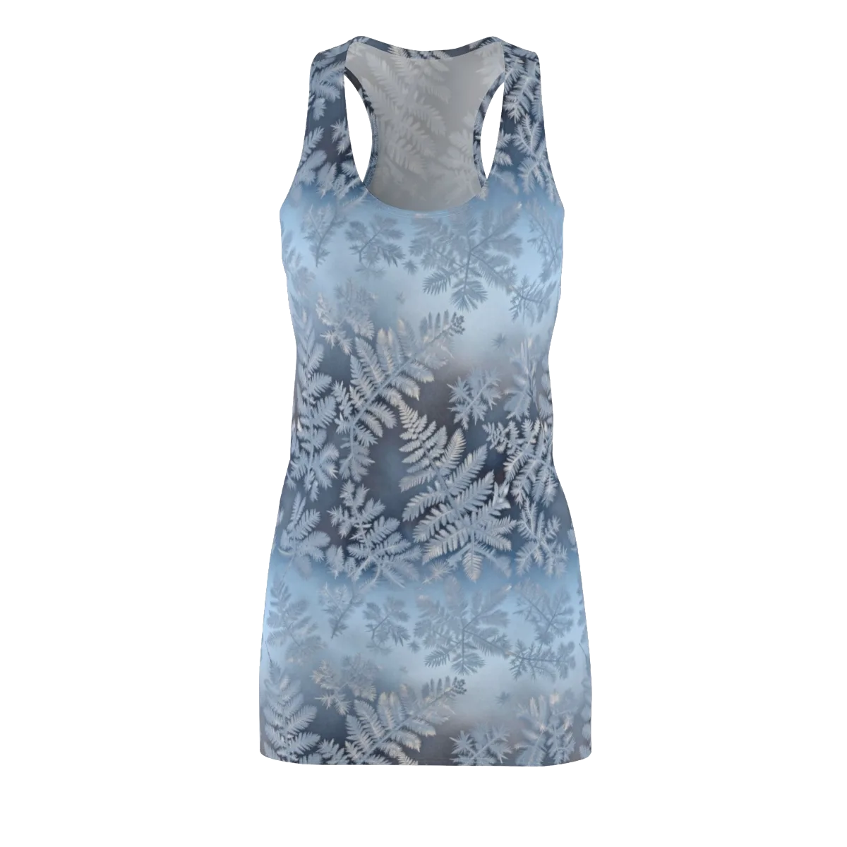 Winter Fronds on Racerback Dress — Front