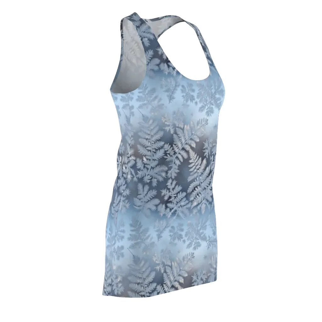 Winter Fronds on Racerback Dress — Front Side