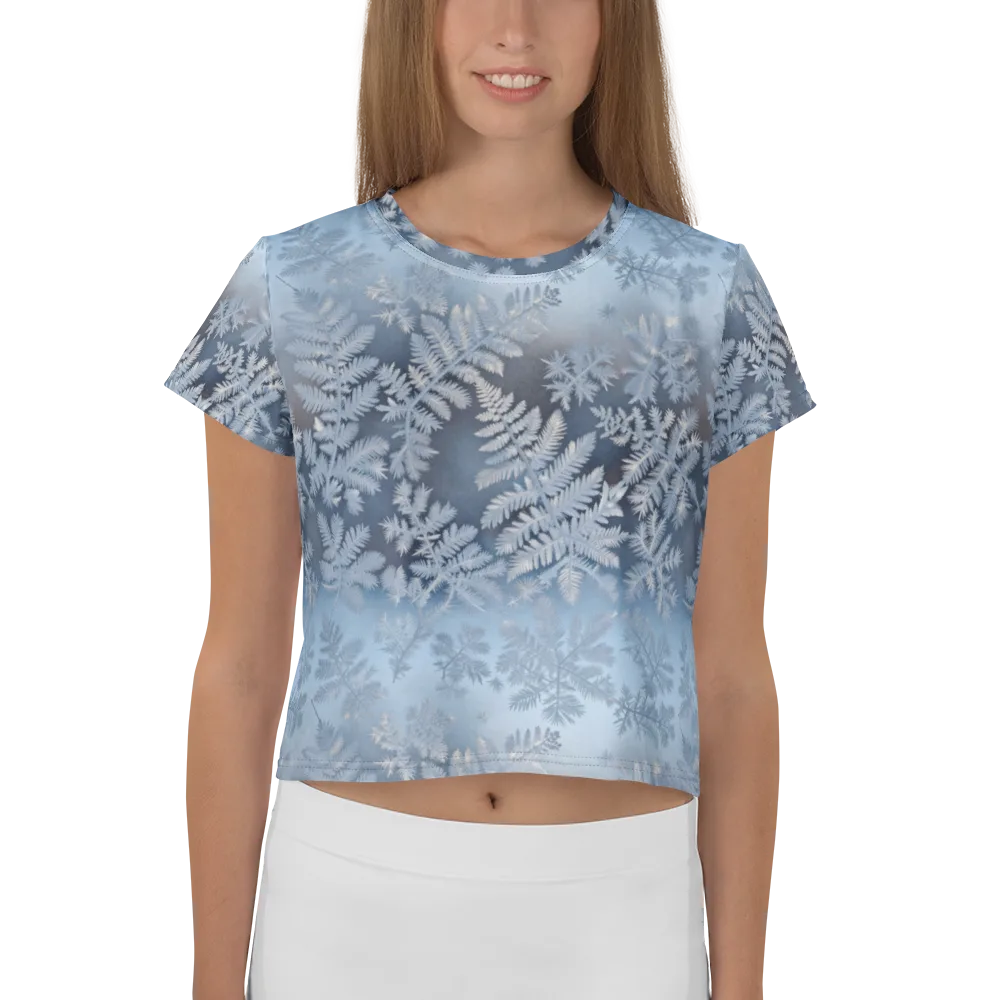 Winter Fronds on Crop Tee — Front
