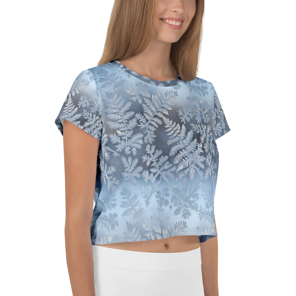 Winter Fronds on Crop Tee — Right