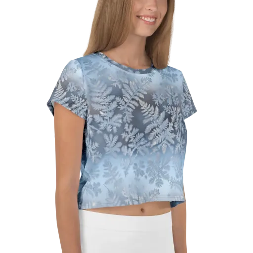 Winter Fronds on a Crop Tee