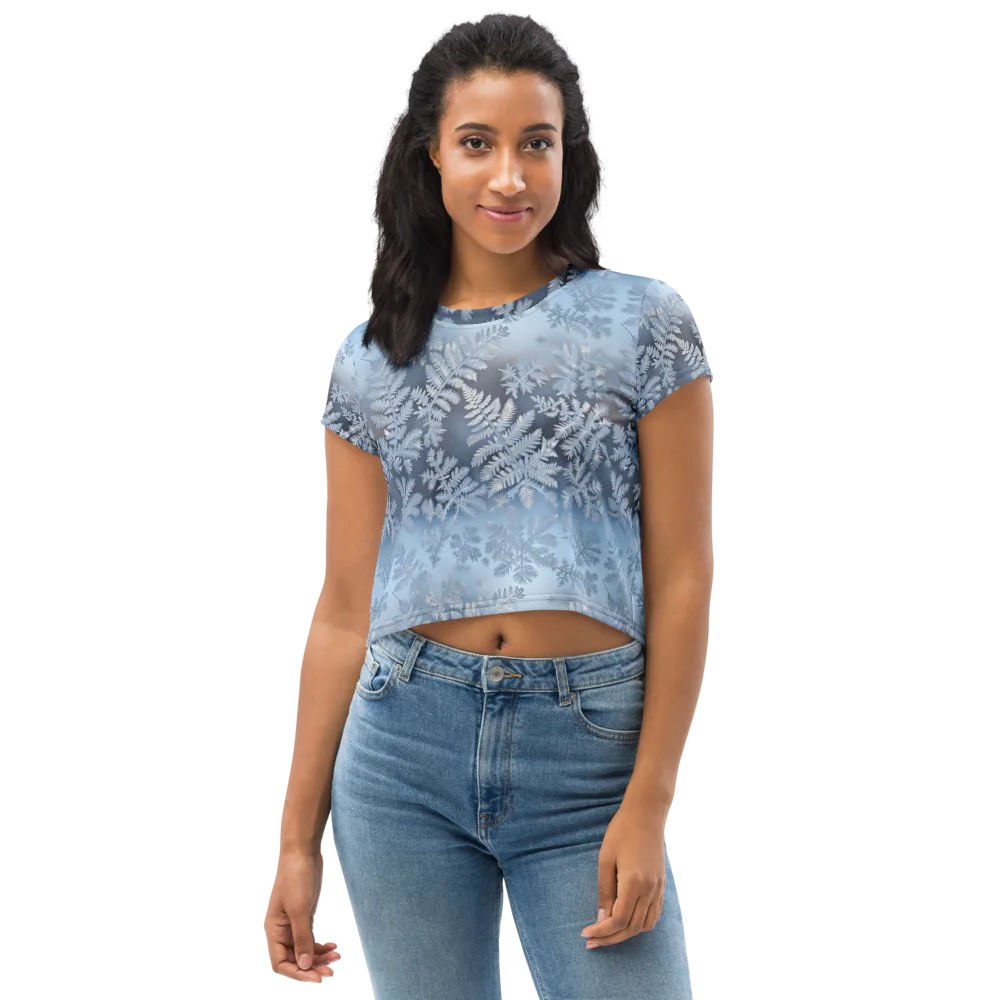 Winter Fronds on Crop Tee — Front