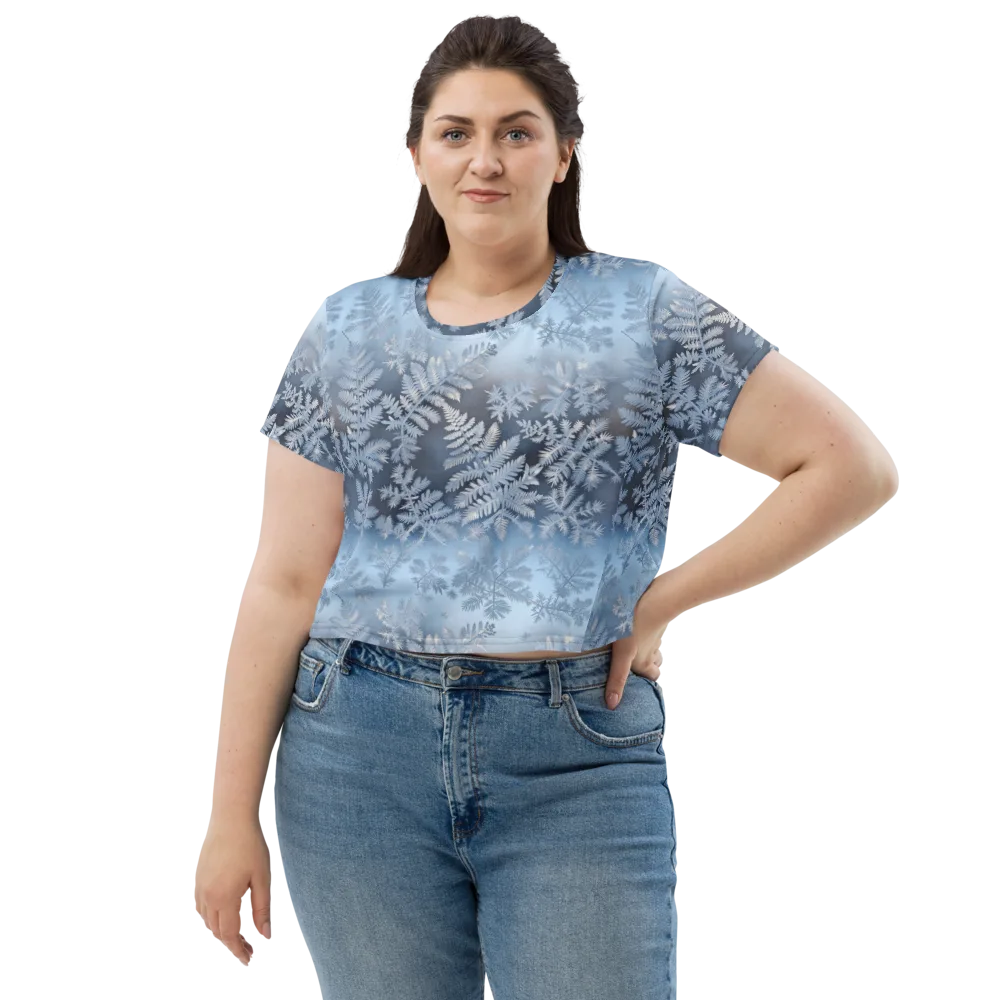 Winter Fronds on Crop Tee — Front