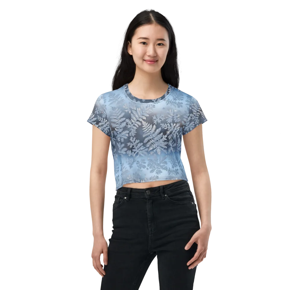 Winter Fronds on Crop Tee — Front