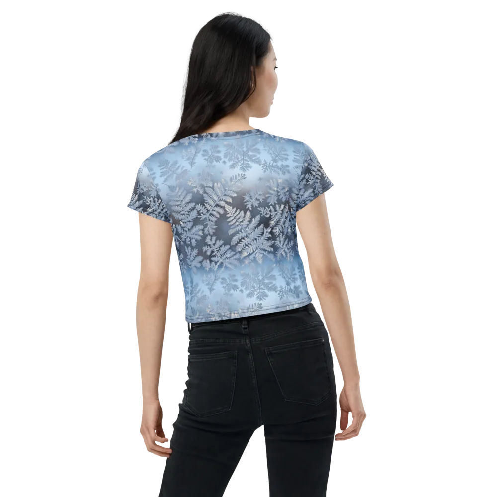 Winter Fronds on Crop Tee — Back