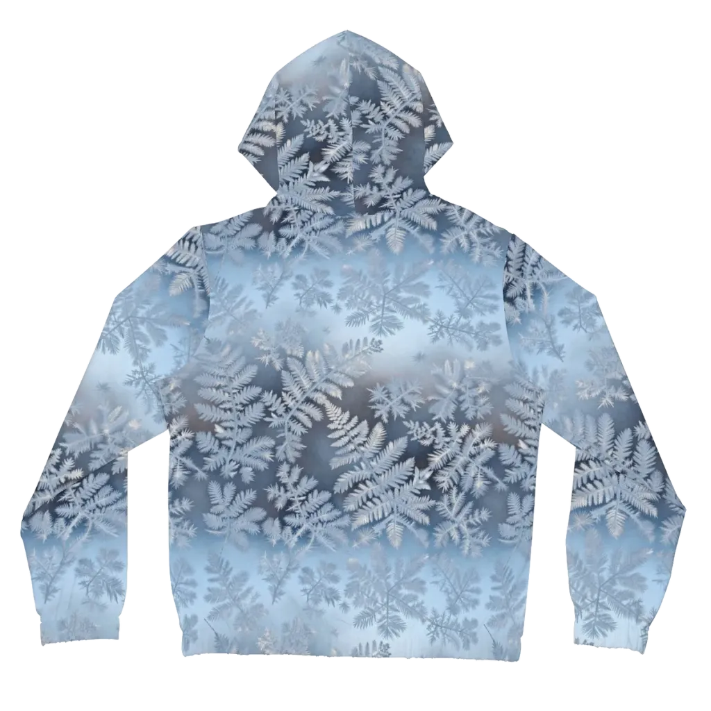Winter Fronds on Women's Full-Zip Hoodie — Back