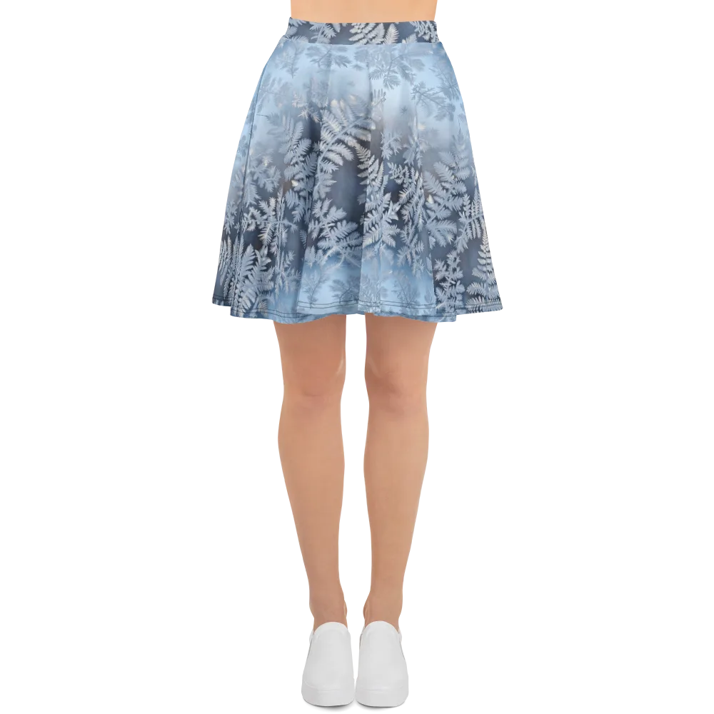 Winter Fronds on Skater Skirt — Front
