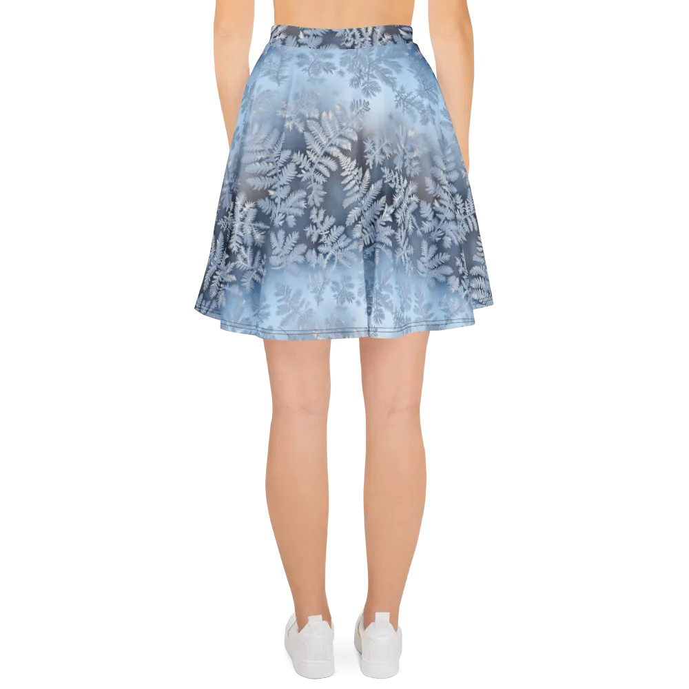 Winter Fronds on Skater Skirt — Back