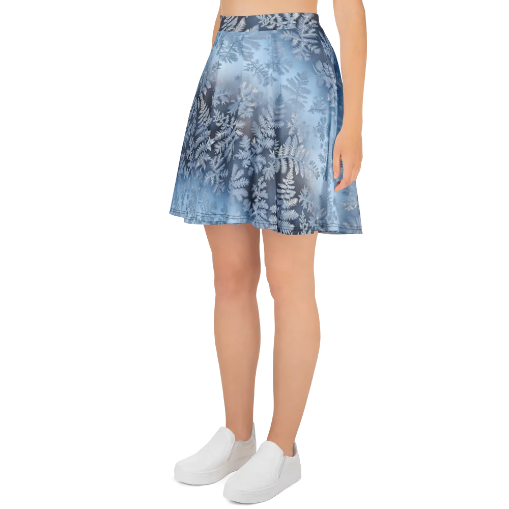 Winter Fronds on Skater Skirt — Left