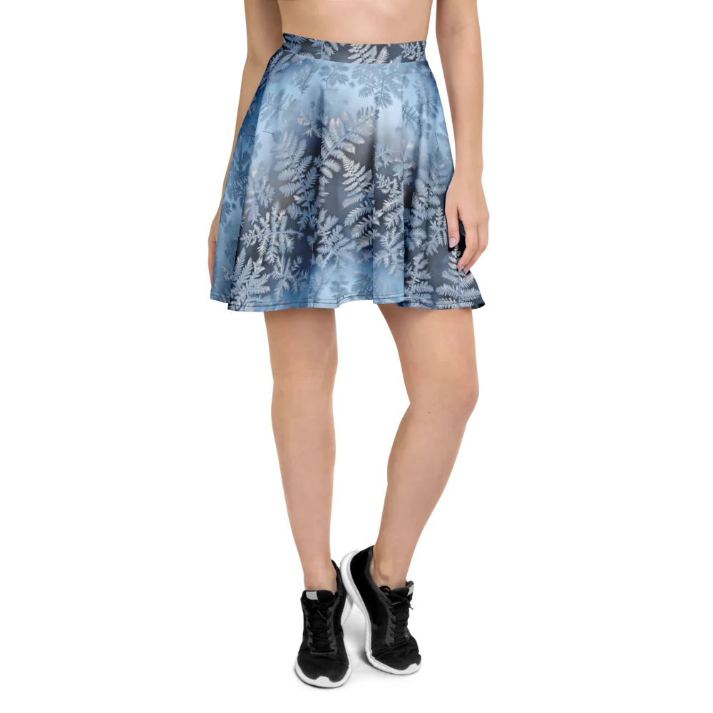 Winter Fronds on Skater Skirt — Front