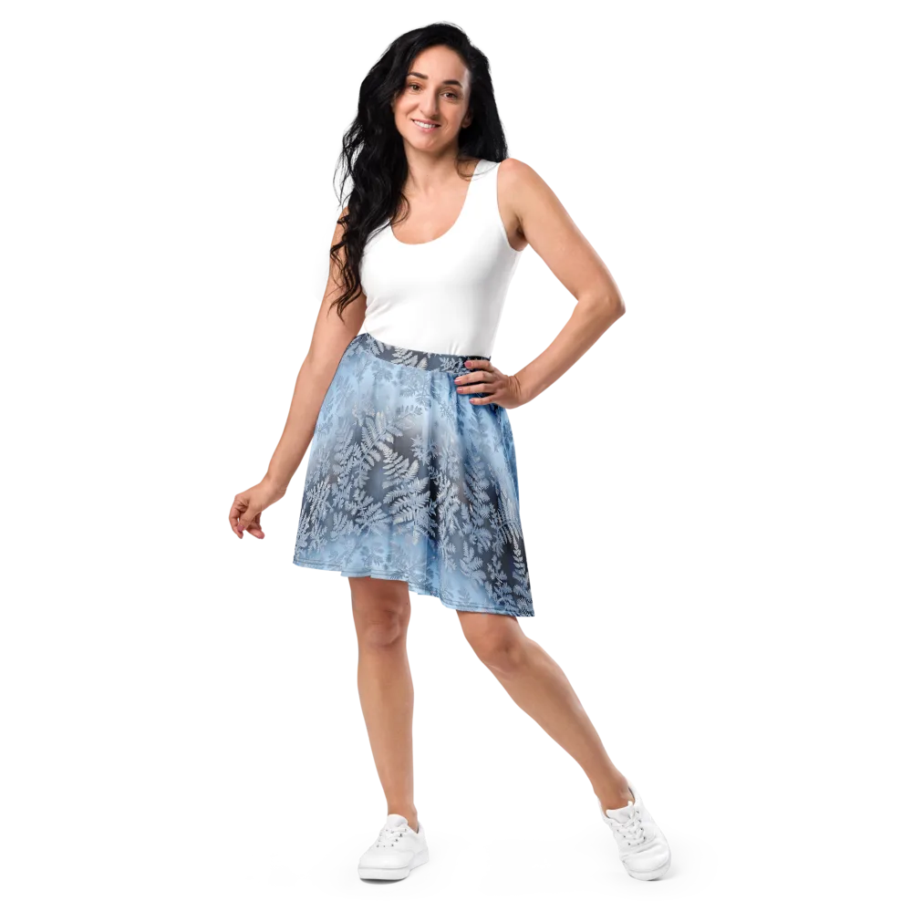 Winter Fronds on Skater Skirt — Front