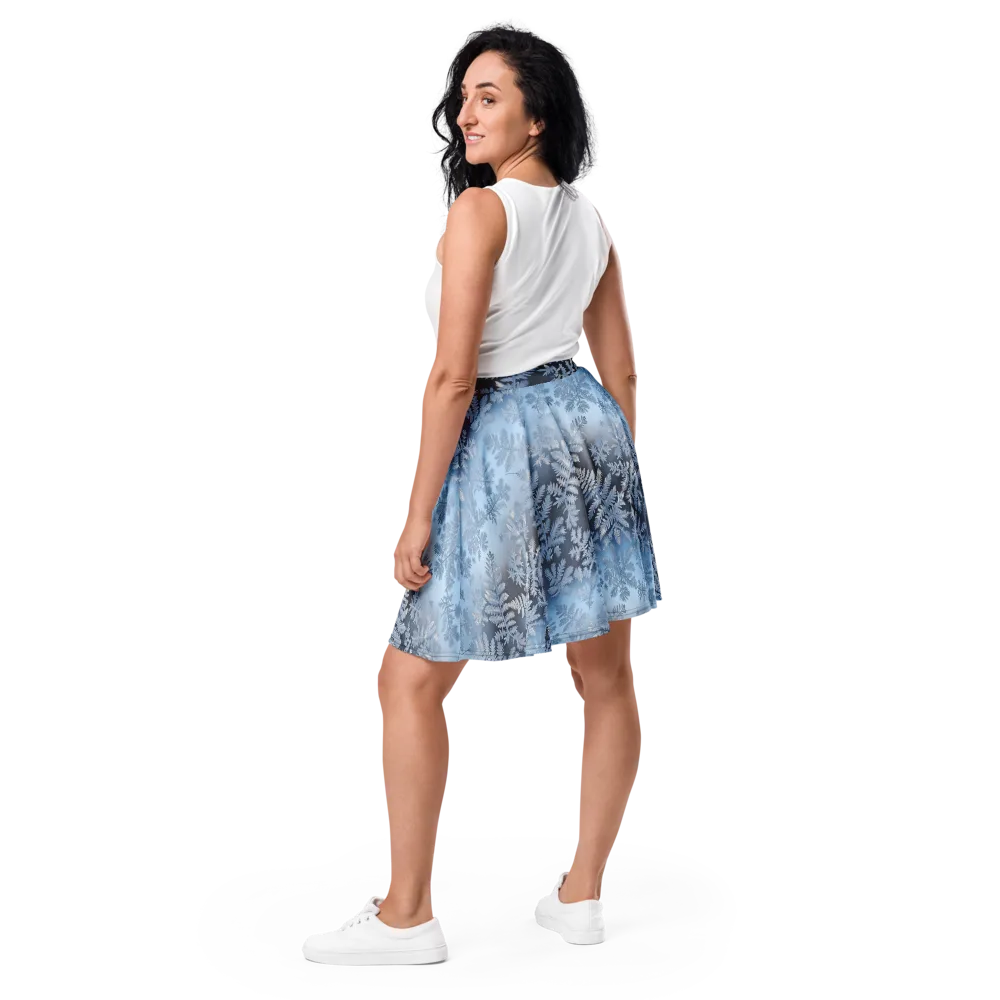 Winter Fronds on Skater Skirt — Back