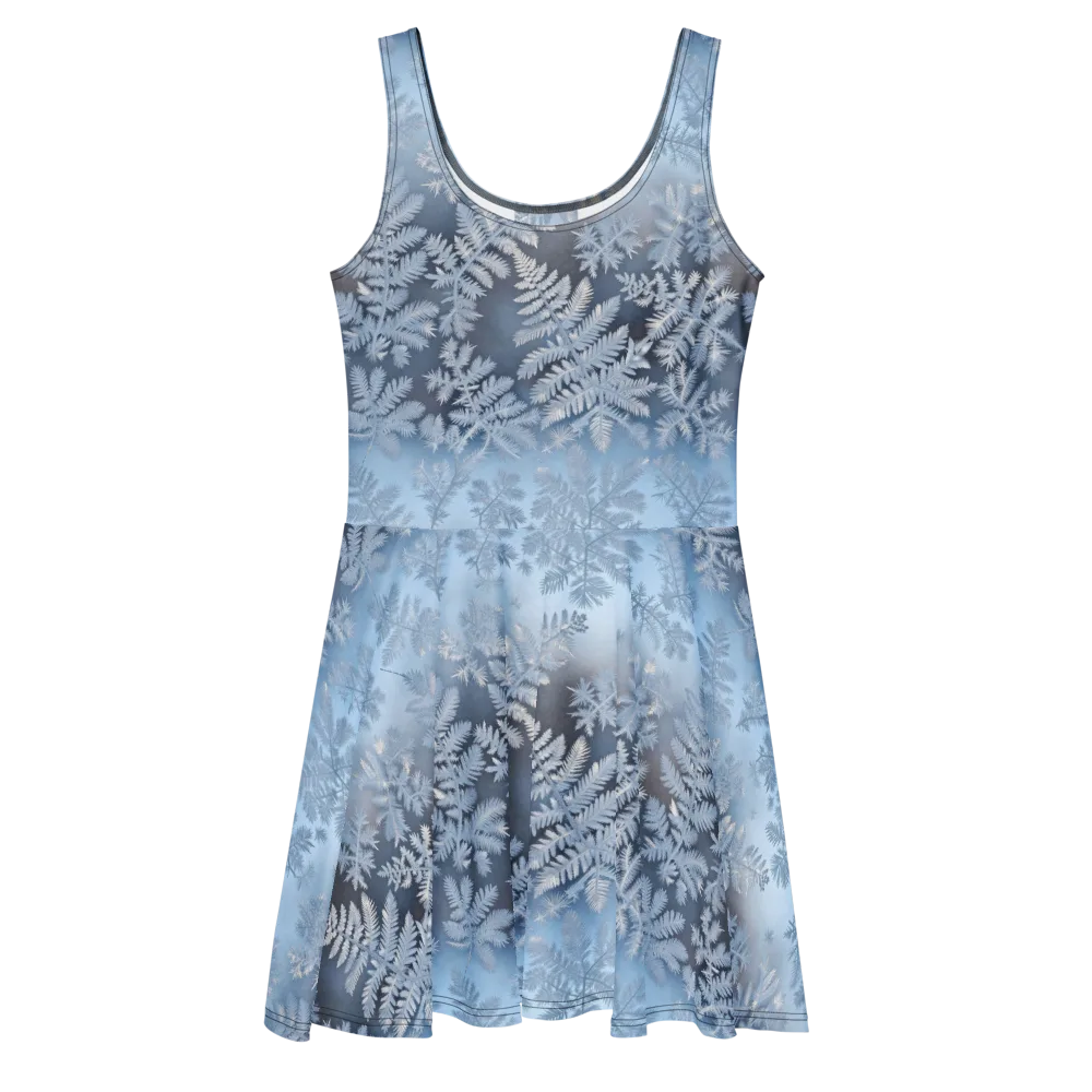 Winter Fronds on Skater Dress — Front