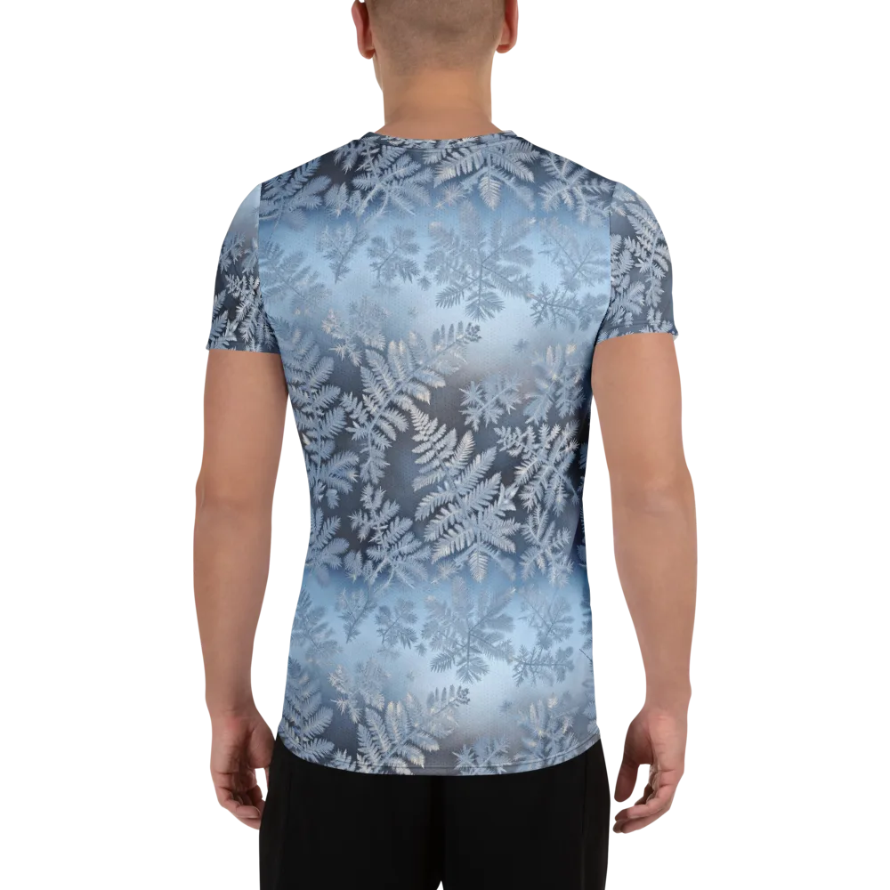 Winter Fronds on Men's Athletic T-Shirt — Back