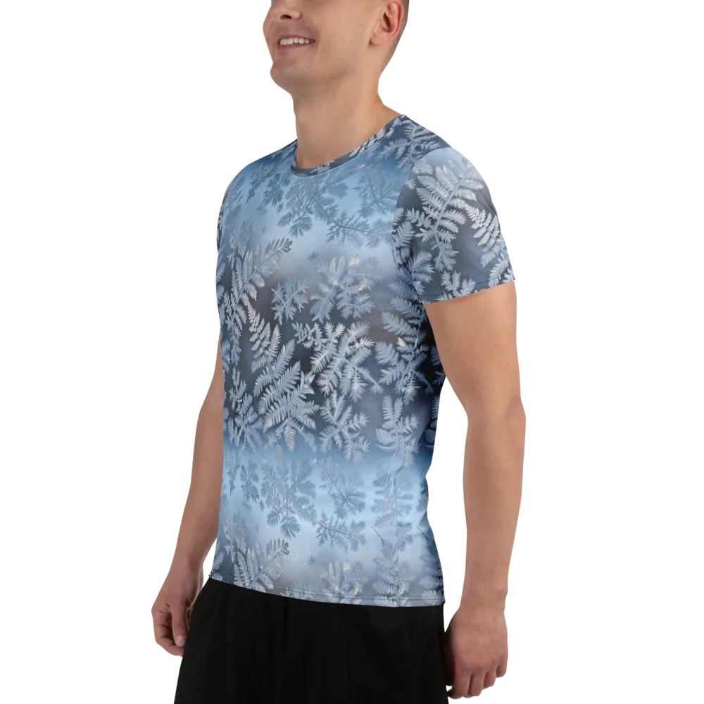 Winter Fronds on Men's Athletic T-Shirt — Left