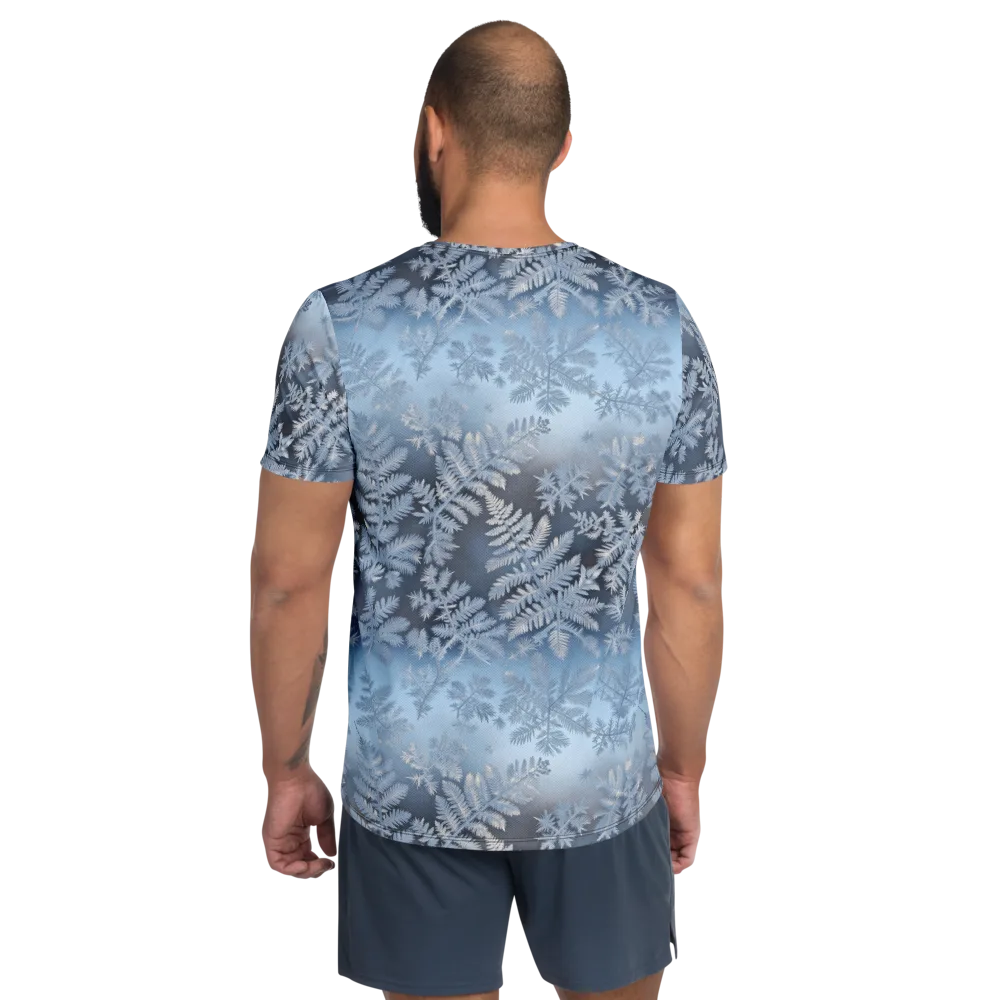 Winter Fronds on Men's Athletic T-Shirt — Back