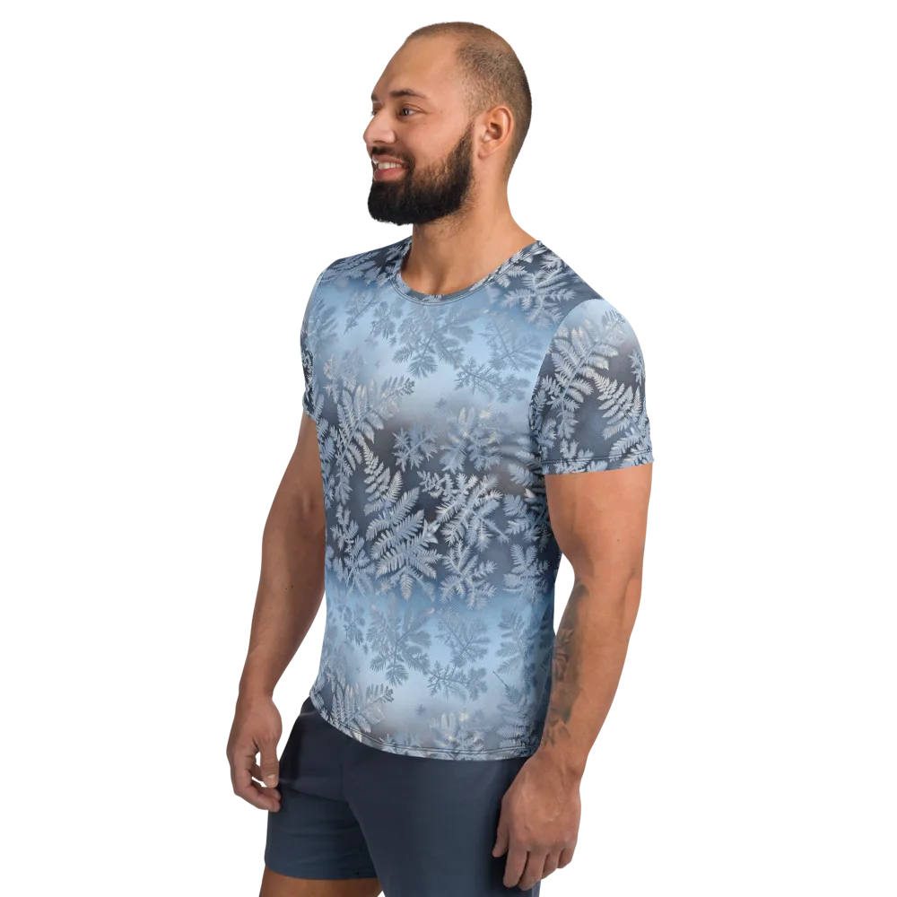 Winter Fronds on Men's Athletic T-Shirt — Left