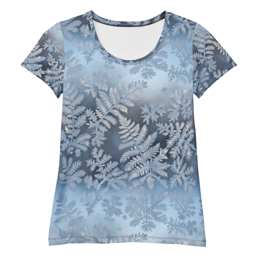 Winter Fronds on Women's Athletic T-Shirt — Front
