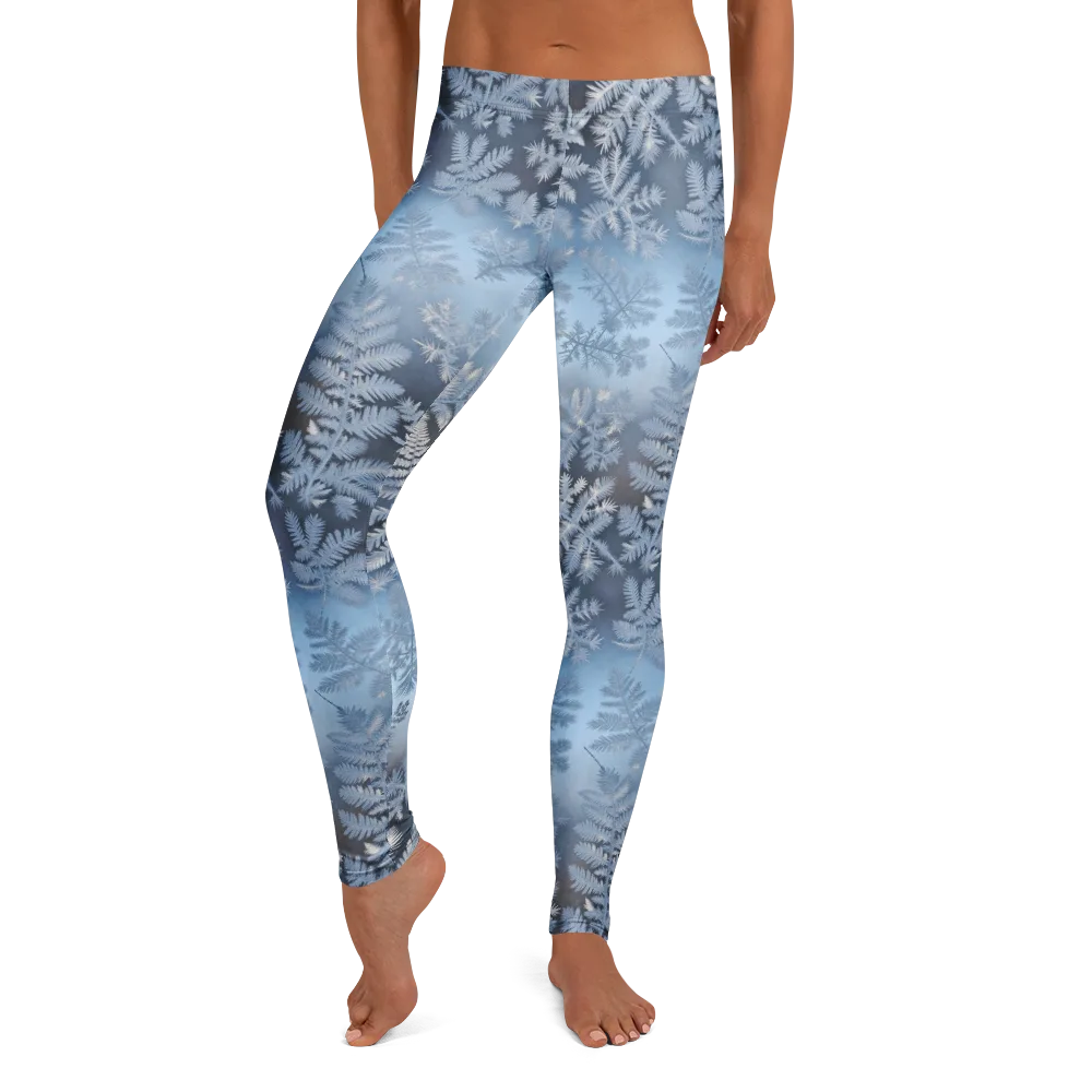 Winter Fronds on Leggings — Front