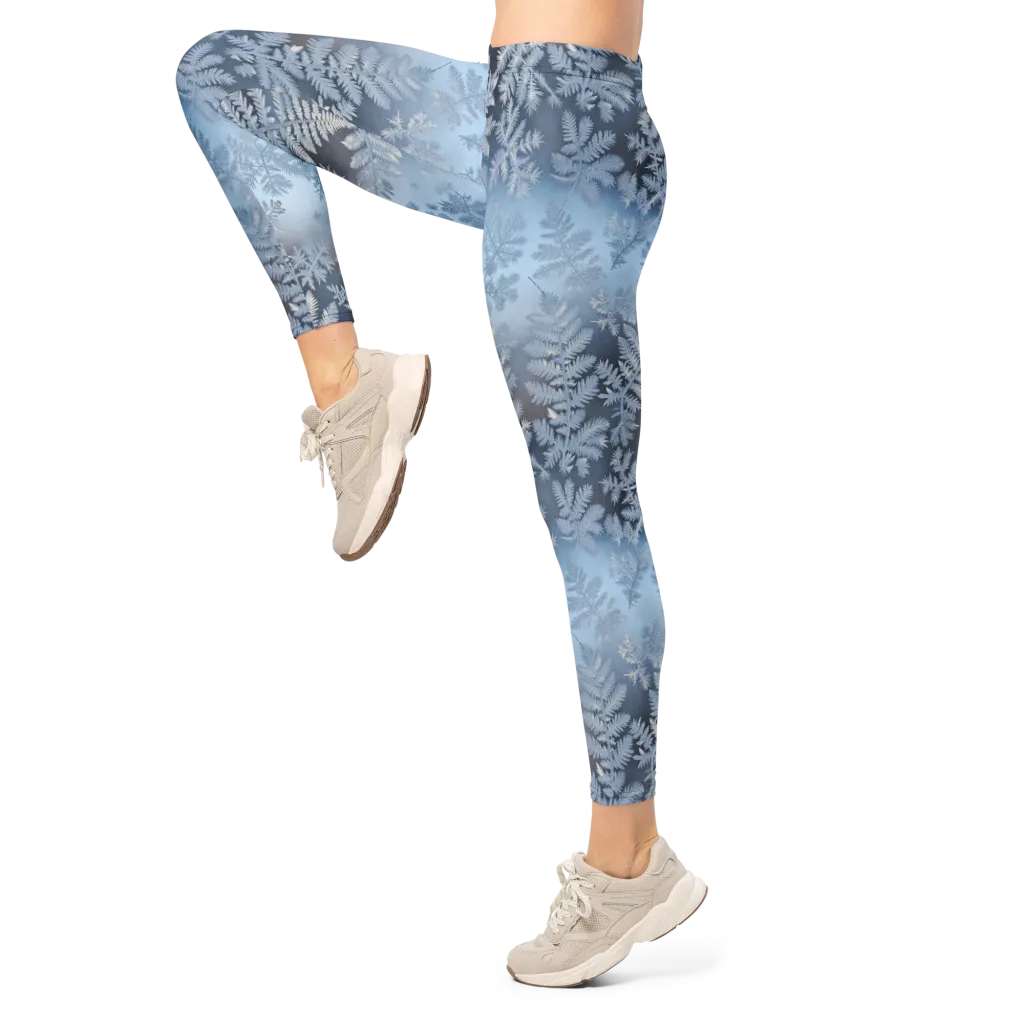 Winter Fronds on Leggings — Left
