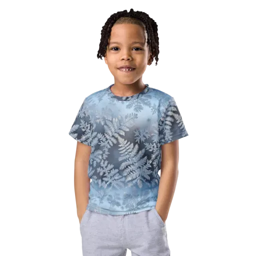 Winter Fronds on a Kids Crew Neck T-Shirt
